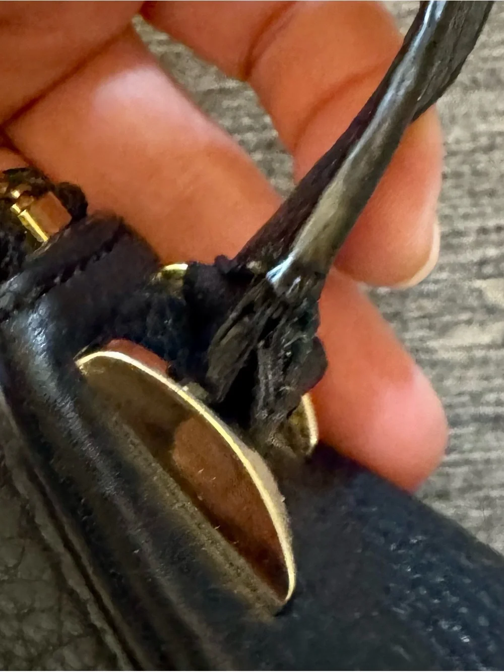 Kate Spade New York Black Pebbled Leather Crossbody Bag Gold Hardware Adjustable
